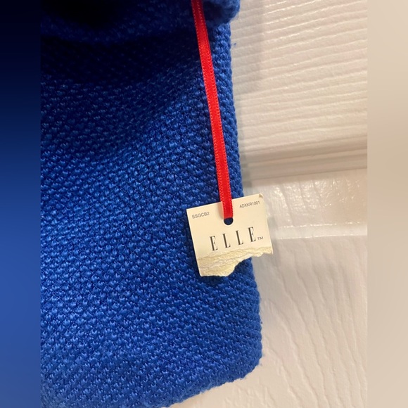 Vintage Elle Blue Knit Bow Snap Button Down Sweater Jacket XS - Picture 2 of 10